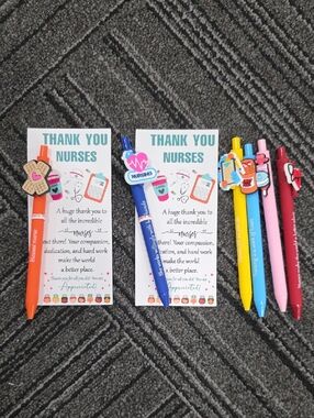 Thank You Nurses Assorted Color Ballpoint Pens -  You Get A Set Of 4